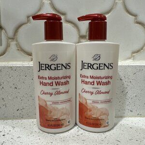 Jergens Extra Moisturizing Hand Wash Soap Cherry Almond 8.3 oz Pump Lot of 2